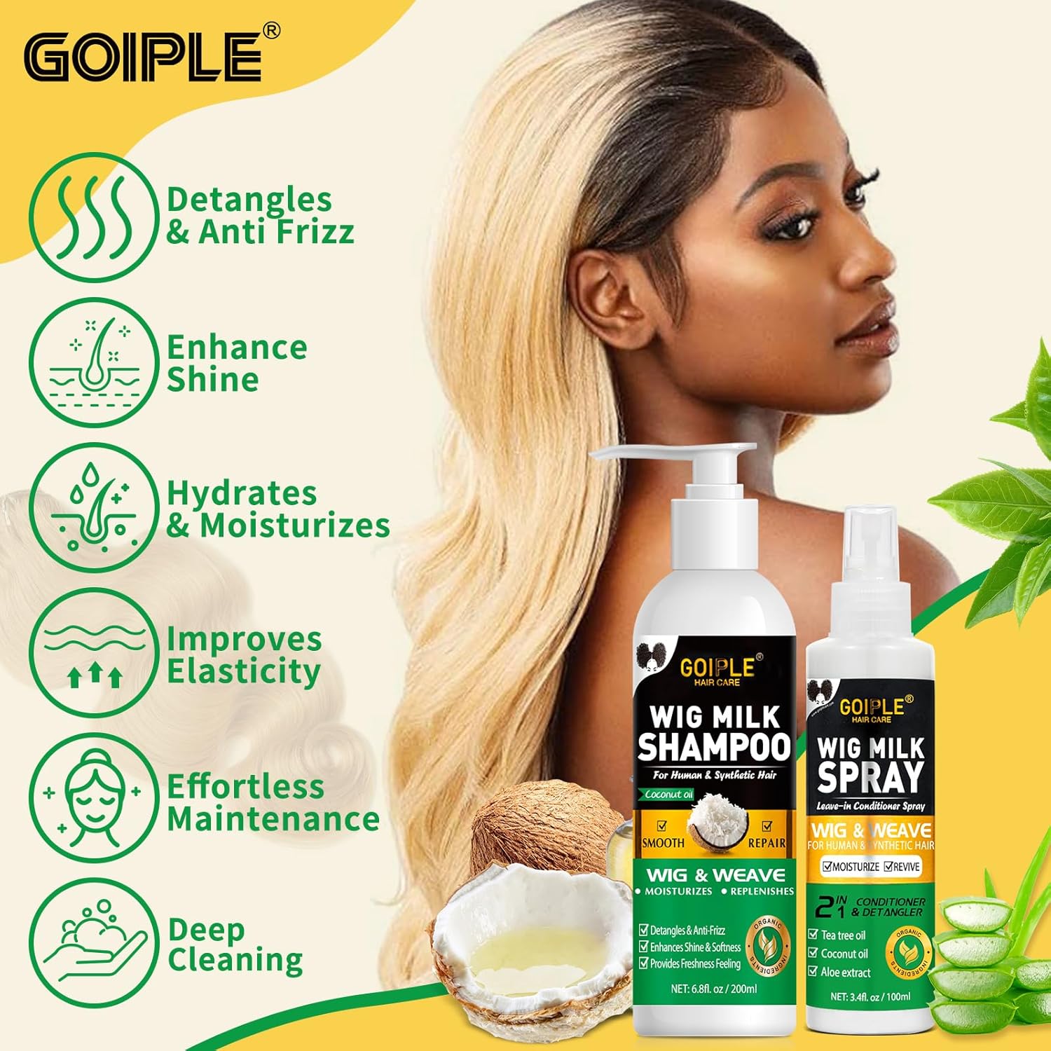 GOIPLE 3 in 1 Wig Care Kit wit - Hair Care Products ulasan dan harga