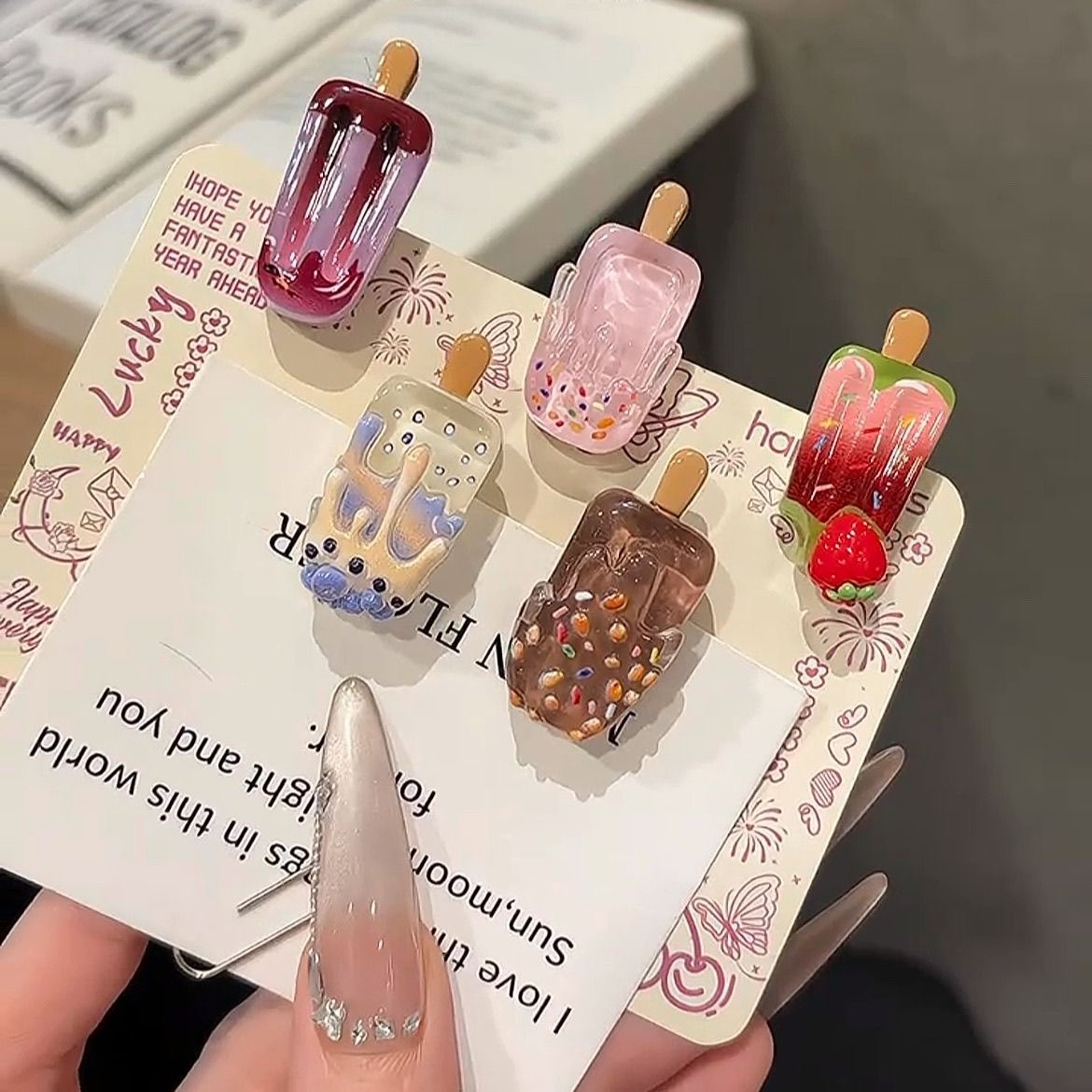 5PCS Mini Ice Cream Hair Clips - Hair Care Lotion ulasan dan harga