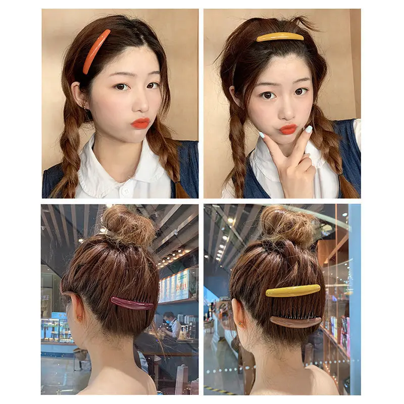 Solid Color Women Banana Comb  - Hair Care Korean Products ulasan dan harga
